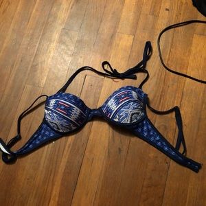 Multi-color bikini top never worn